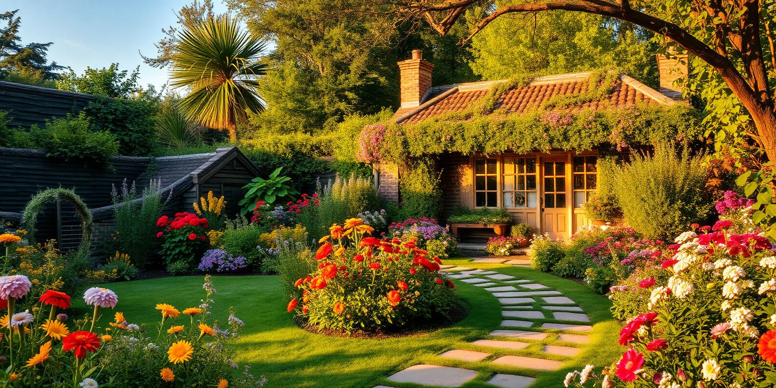 Lush English garden